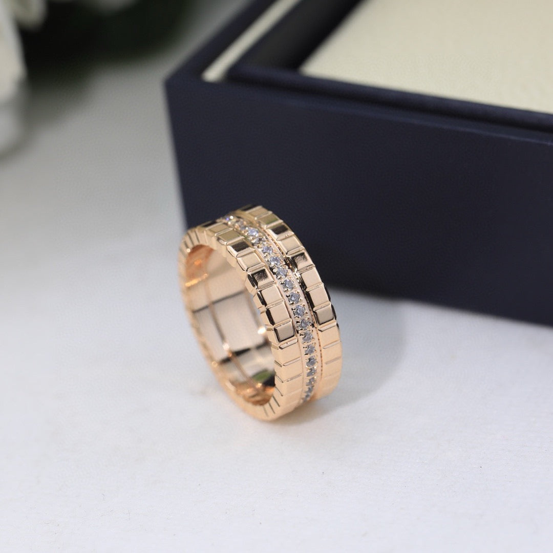 [Lunabriance]ICE CUBE RING WITH DIAMONDS