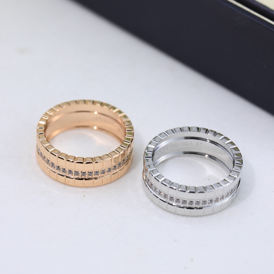 [Lunabriance]ICE CUBE RING WITH DIAMONDS