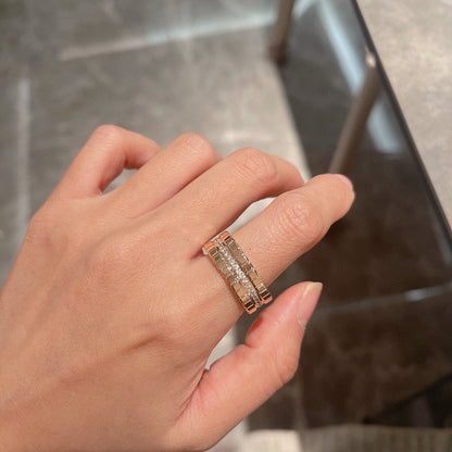[Lunabriance]ICE CUBE RING WITH DIAMONDS