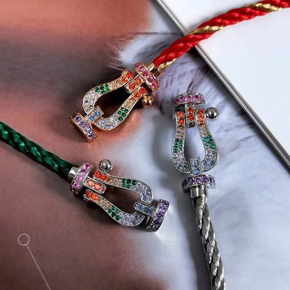 [Lunabriance]FORCE LARGE HORSESHOE  COLORED DIAMOND BRACELET ROSE GOLD