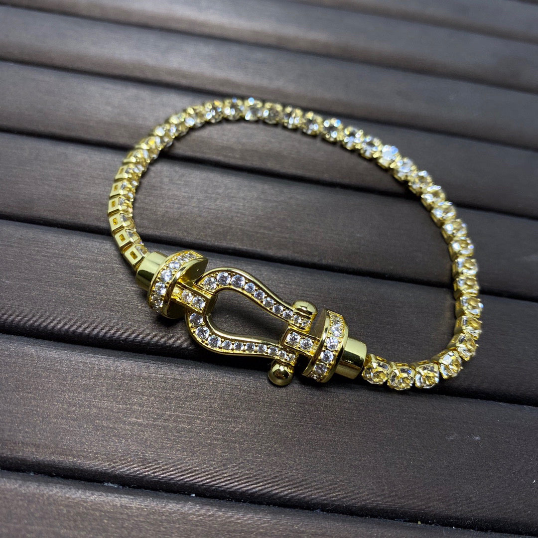[Lunabriance]FORCE  HORSESHOE  DIAMOND TENNIS BRACELET
