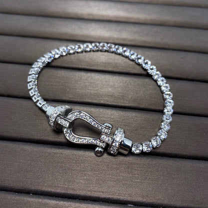 [Lunabriance]FORCE  HORSESHOE  DIAMOND TENNIS BRACELET