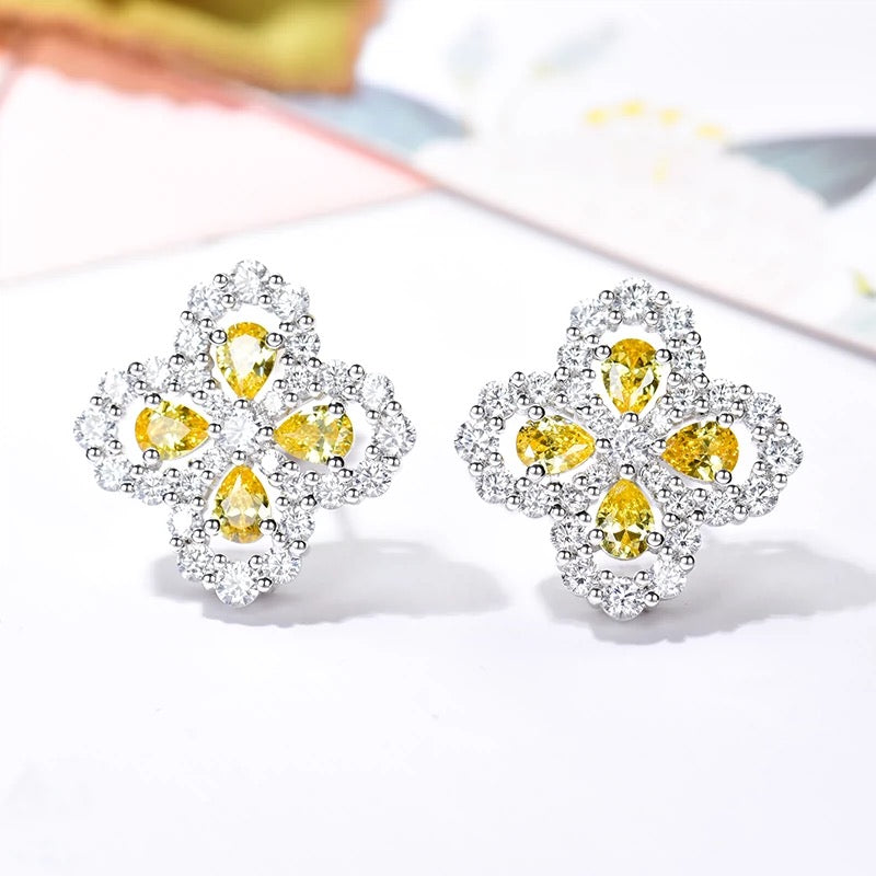 [Lunabriance]LOOP EARRINGS FULL MOTIF DIAMOND 16MM