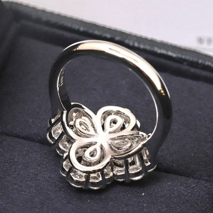 [Lunabriance]LOOP RING FULL MOTIF DIAMOND 16MM SILVE