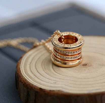 [Lunabriance]ZERO 1 PINK GOLD DIAMOND NECKLACE