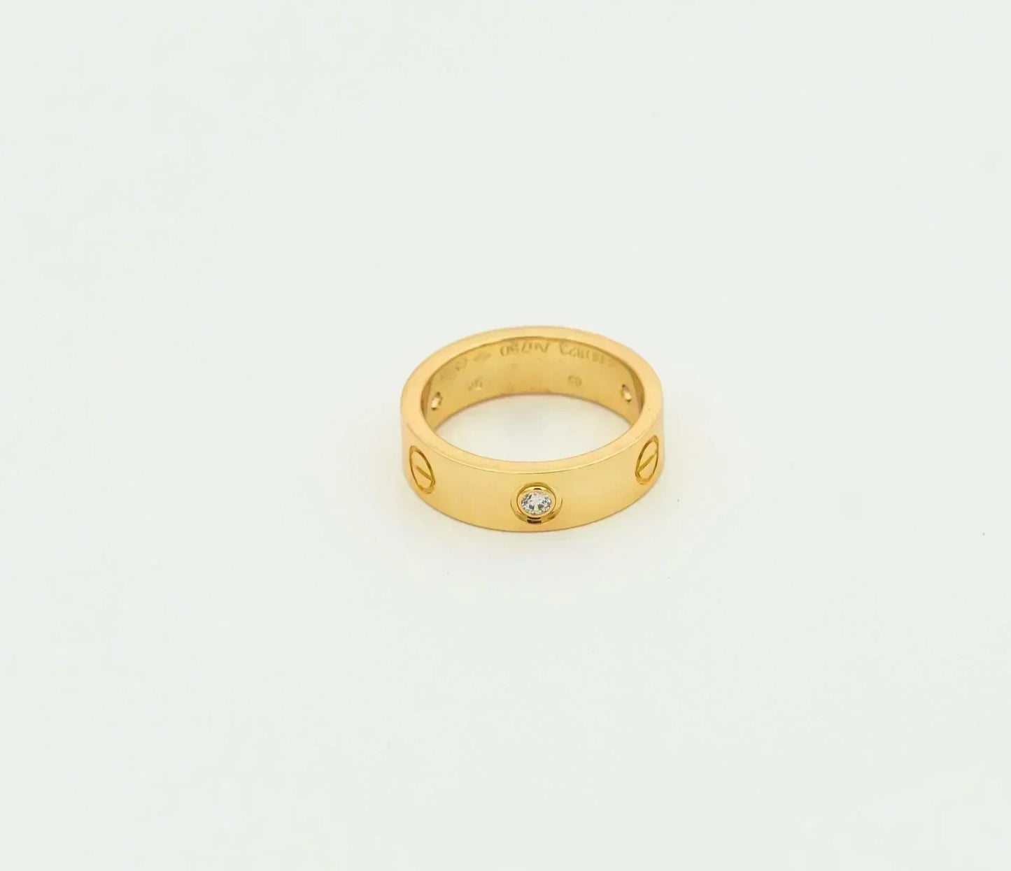 [Lunabriance]LOVE RING 5.5MM 3 DIAMONDS GOLD