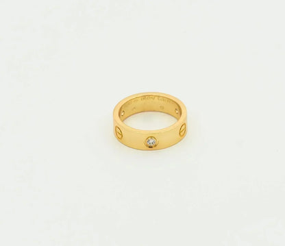 [Lunabriance]LOVE RING 5.5MM 3 DIAMONDS GOLD