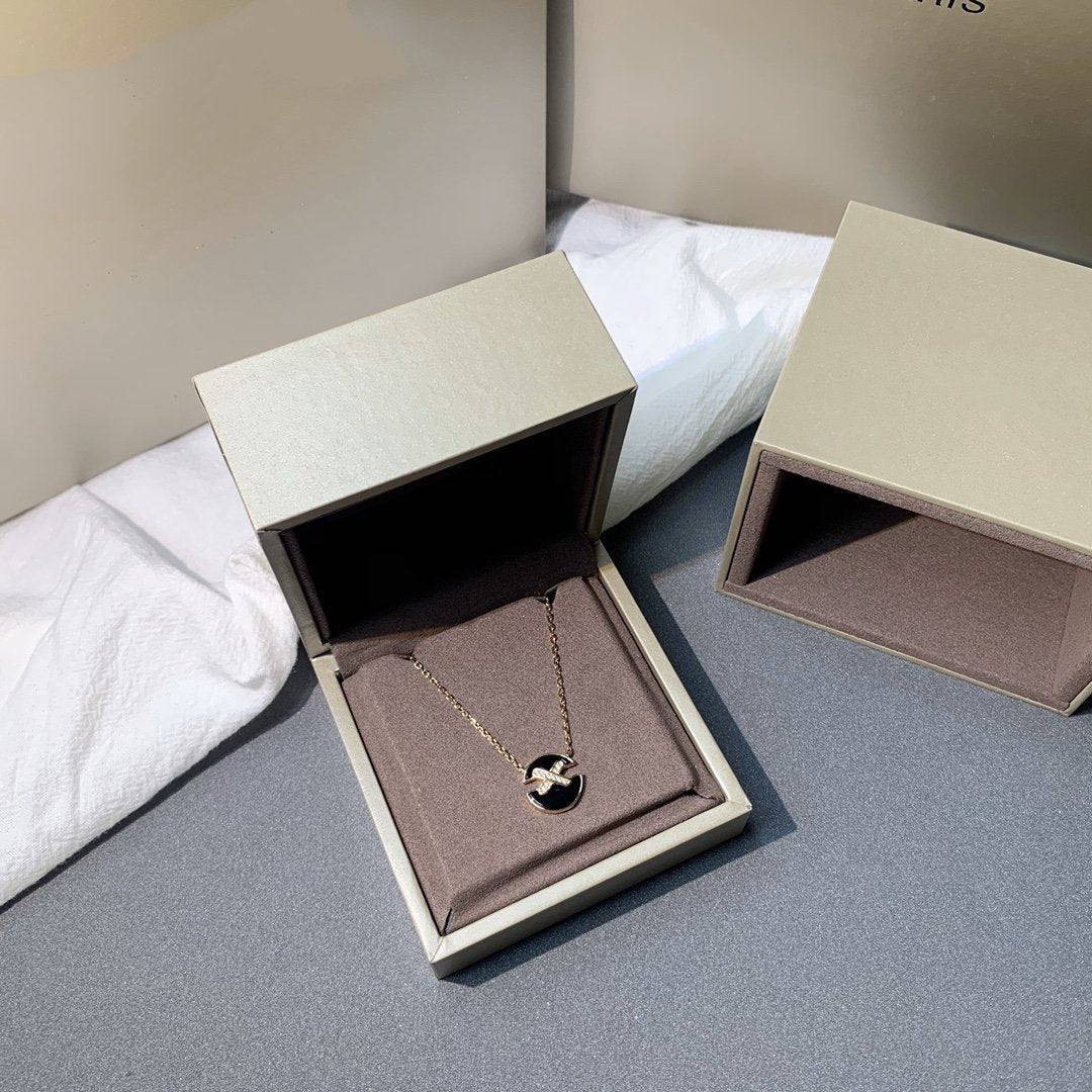 [Lunabriance]JEUX DE PINK GOLD DIAMOND NECKLACE