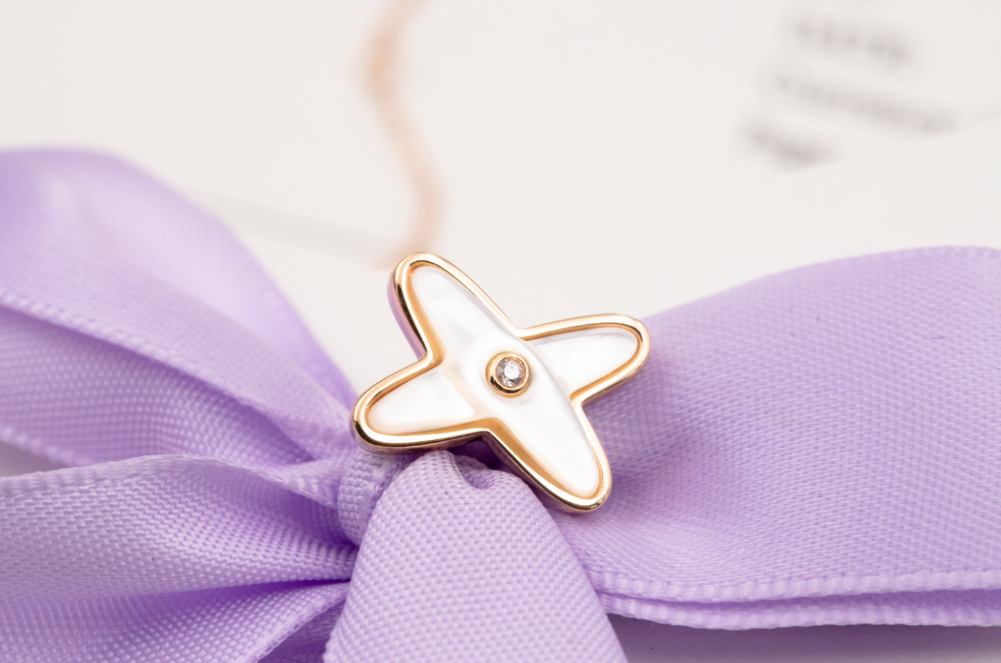 [Lunabriance]JEUX DE WHITE MOP PINK GOLD DIAMOND EARRINGS