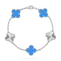 [Luna Brilliance]CLOVER LASER SILVER BRACELET COLLECTION,5 MOTIFS