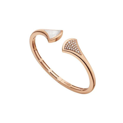 [Lunabriance]DREAM BRACELET OPEN PINK GOLD MOP DIAMOND