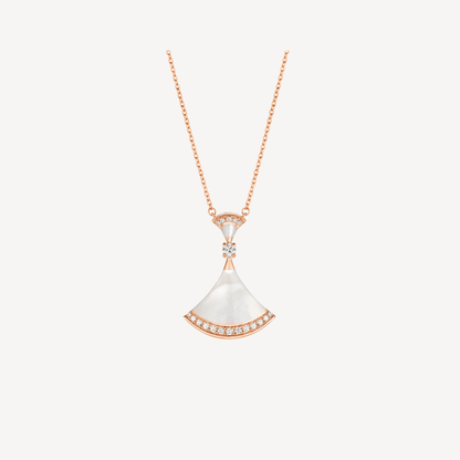 [Lunabriance]DREAM NECKLACE MOP PINK GOLD DIAMOND