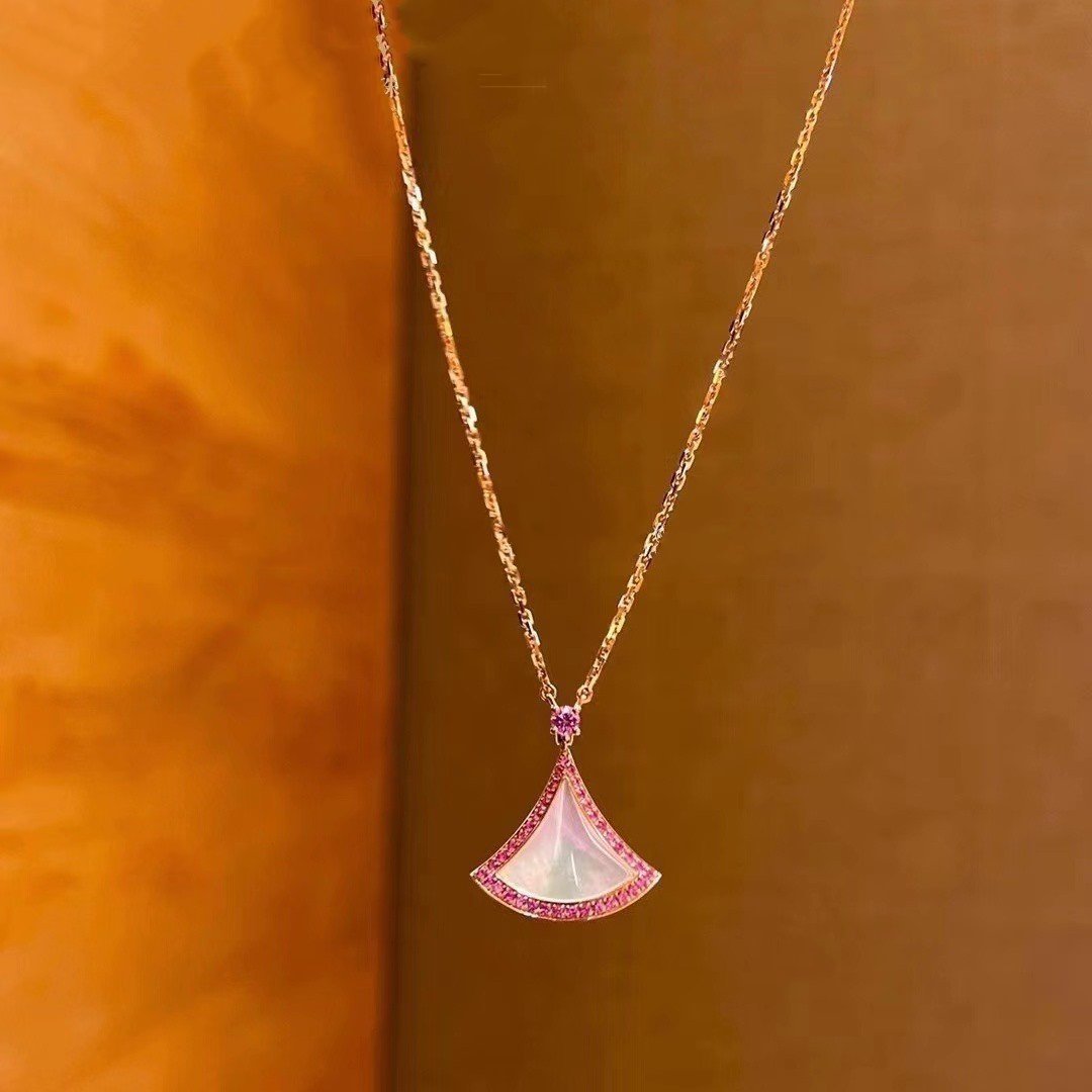 [Lunabriance]DREAM NECKLACE MOP DIAMOND PINK