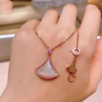 [Lunabriance]DREAM NECKLACE MOP DIAMOND PINK