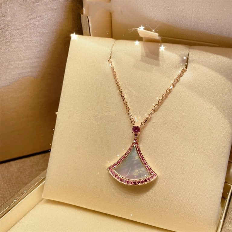 [Lunabriance]DREAM NECKLACE MOP DIAMOND PINK