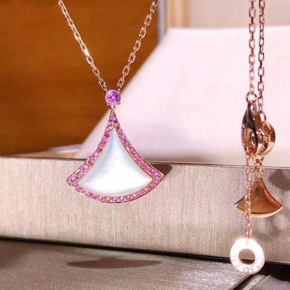 [Lunabriance]DREAM NECKLACE MOP DIAMOND PINK