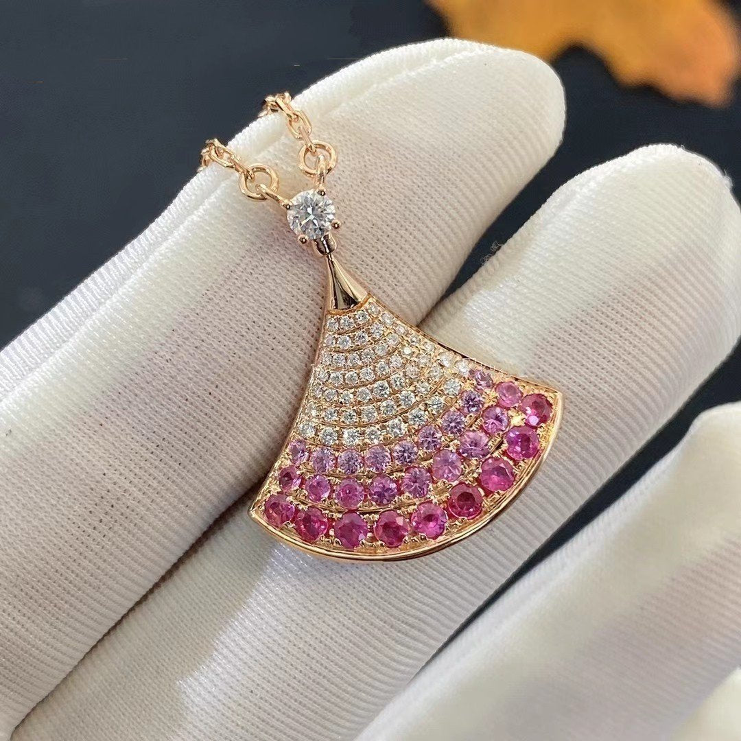 [Lunabriance]DREAM NECKLACE PINK GOLD PINK DIAMOND
