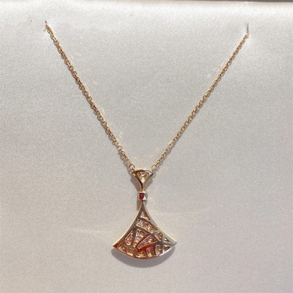 [Lunabriance]DREAM NECKLACE PINK GOLD FULL DIAMOND