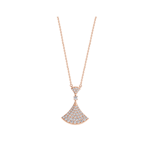 [Lunabriance]DREAM NECKLACE PINK GOLD FULL DIAMOND