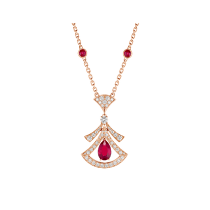 [Lunabriance]DREAM NECKLACE CARNELIAN DIAMOND PINK GOLD