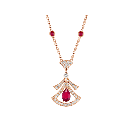 [Lunabriance]DREAM NECKLACE CARNELIAN DIAMOND PINK GOLD
