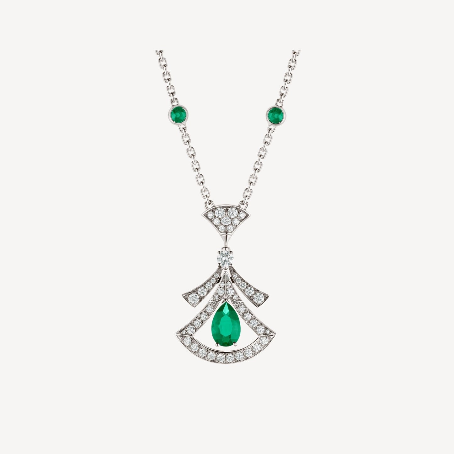 [Lunabriance]DREAM NECKLACE MALACHITE DIAMOND SILVER