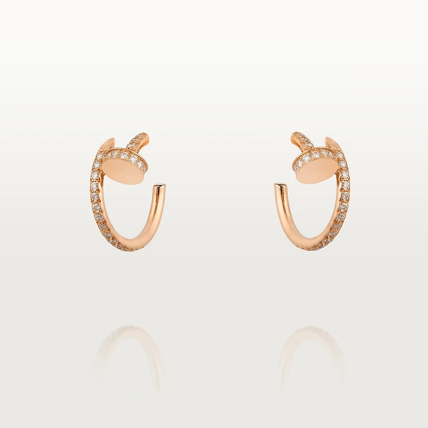 [Lunabriance]JUSTE EARRINGS 12.75MM PINK GOLD DIAMOND