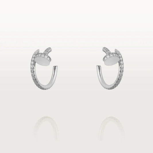 [Lunabriance]JUSTE EARRINGS 12.75MM SILVER DIAMOND