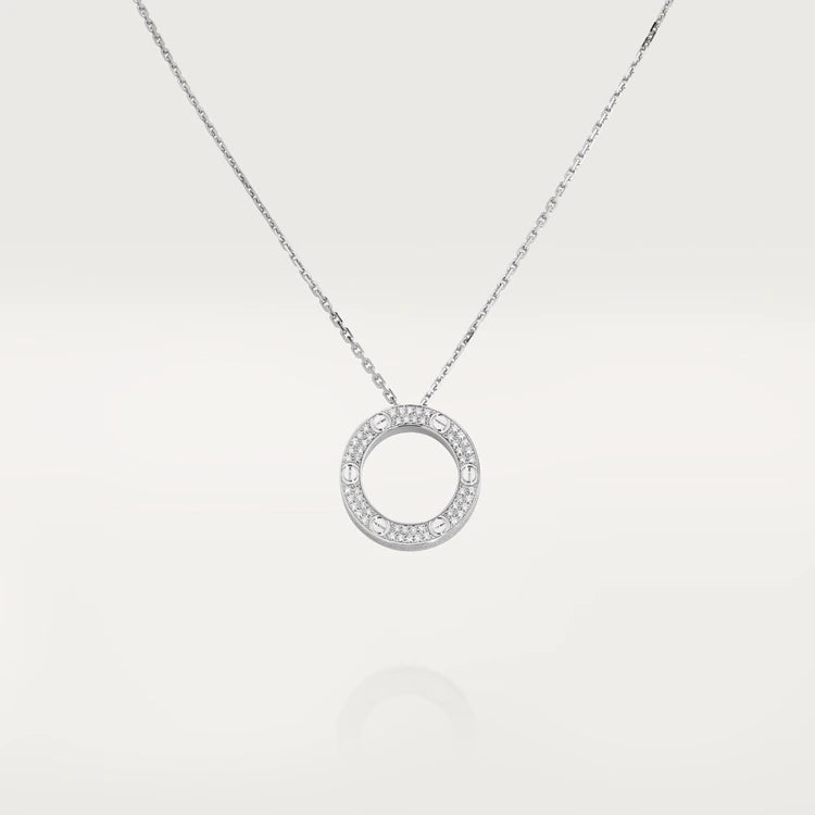 [Luna Brilliance]LOVE NECKLACE ADJUSTABLE SILVER