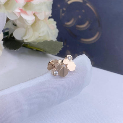 [Lunabriance]BEE LOVE PINK GOLD DIAMOND EARRINGS