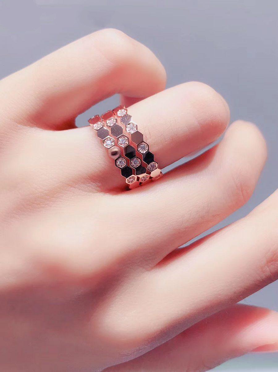 [Lunabriance]BEE LOVE RING PINK GOLD DIAMOND