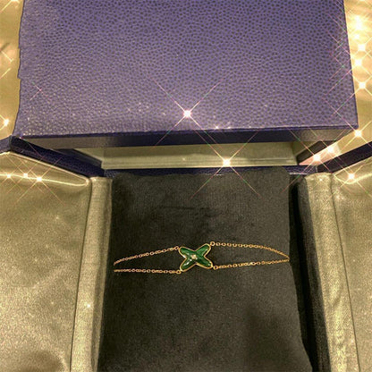 [Lunabriance]JEUX BRACELET MALACHITE PINK GOLD 1 DIAMOND