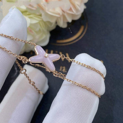 [Lunabriance]JEUX BRACELET PINK MOP PINK GOLD 1 DIAMOND