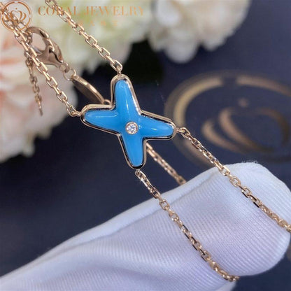 [Lunabriance]JEUX BRACELET TURQUOISE PINK GOLD 1 DIAMOND