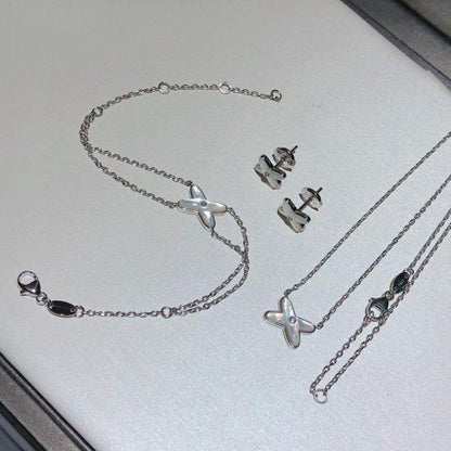 [Lunabriance]JEUX BRACELET WHITE MOP SILVER 1 DIAMOND