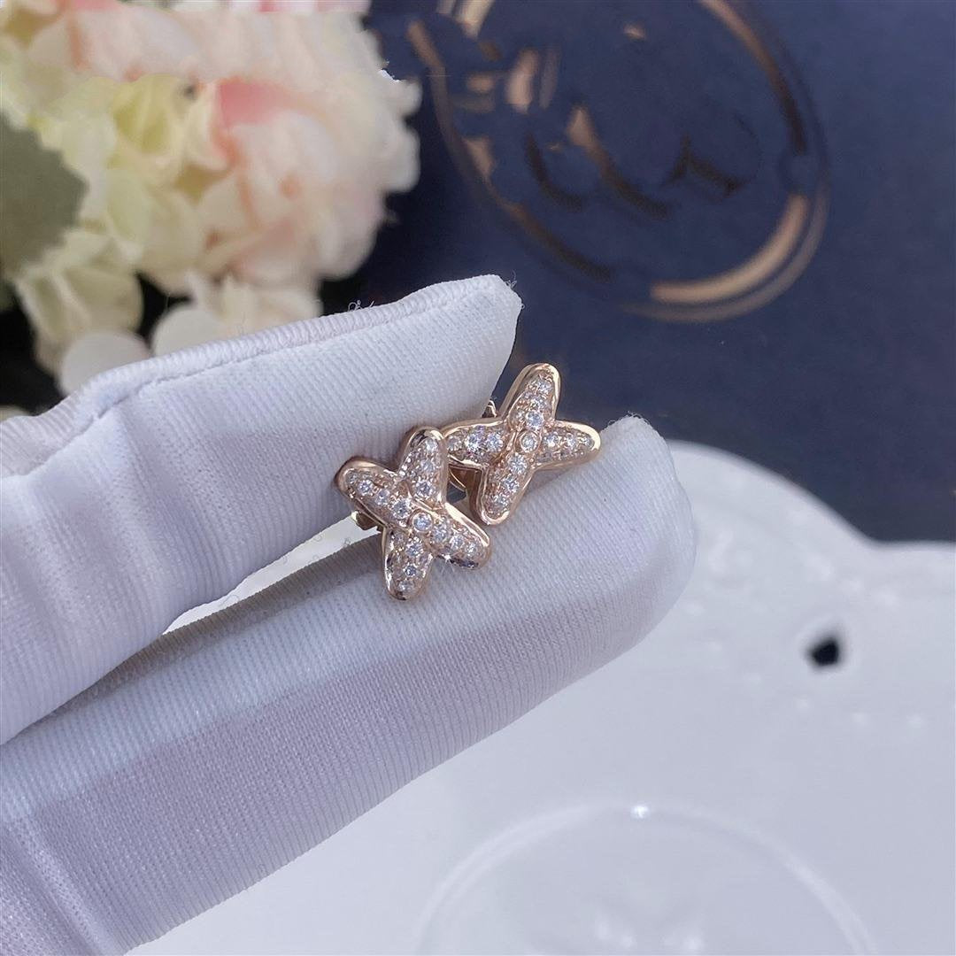 [Lunabriance]JEUX DE PINK GOLD DIAMOND EARRINGS
