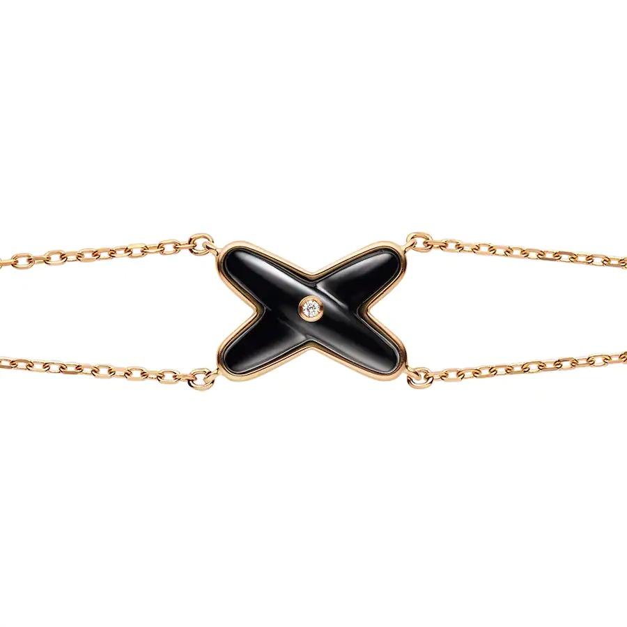 [Lunabriance]JEUX BRACELET ONYX PINK GOLD 1 DIAMOND