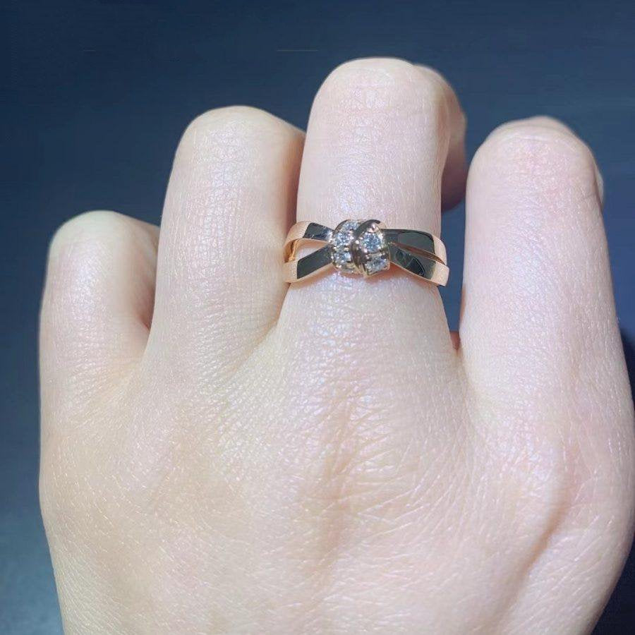 [Lunabriance]LIENS RING PINK GOLD DIAMOND