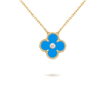 [Luna Brilliance]CLOVER 15MM DIAMOND SINGLE FLOWER NECKLACE COLLECTION