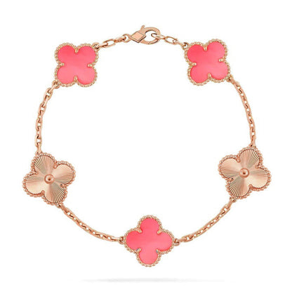 [Luna Brilliance]CLOVER LASER ROSE GOLD BRACELET COLLECTION,5 MOTIFS