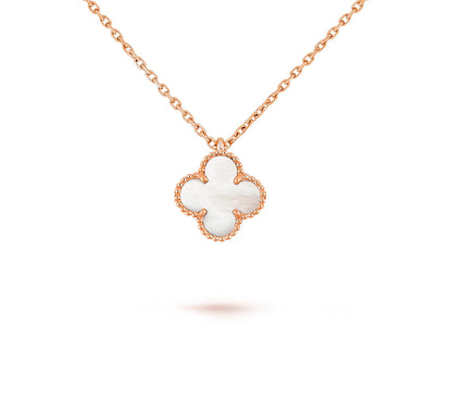 [Luna Brilliance]CLOVER MINI 9.5MM CARNELIANS NECKLACE COLLECTION