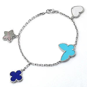 [Lunabriance]LUCKY SPRING SILVER BRACELET 4 MOTIF