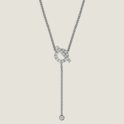 [Lunabriance]FINESSE SILVER DIAMOND NECKLACE