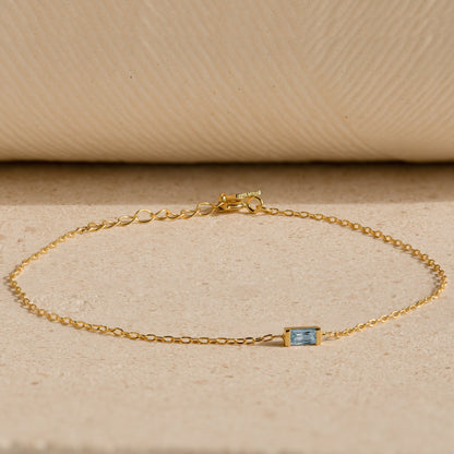 Baguette Birthstone Bracelet