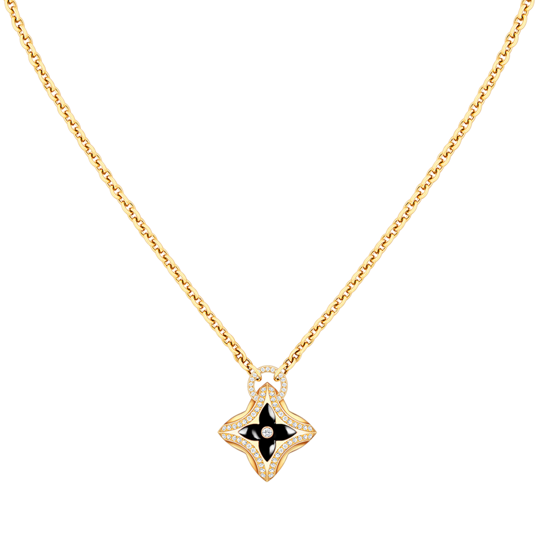 [Luna Brilliance]STAR PEDANT PINK GOLD DIAMOND NECKLACE
