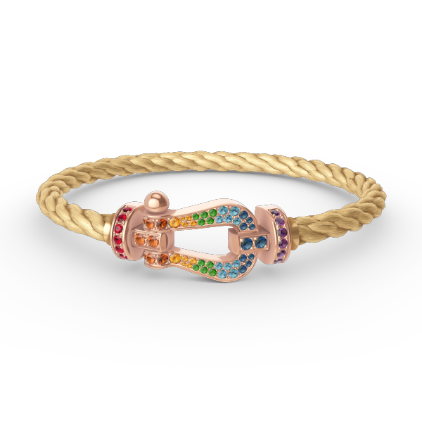 [Lunabriance]FORCE LARGE HORSESHOE  COLORED DIAMOND BRACELET ROSE GOLD