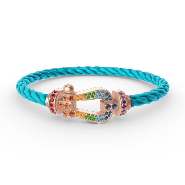 [Lunabriance]FORCE LARGE HORSESHOE  COLORED DIAMOND BRACELET ROSE GOLD