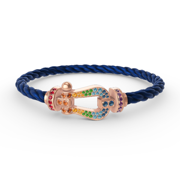 [Lunabriance]FORCE LARGE HORSESHOE  COLORED DIAMOND BRACELET ROSE GOLD