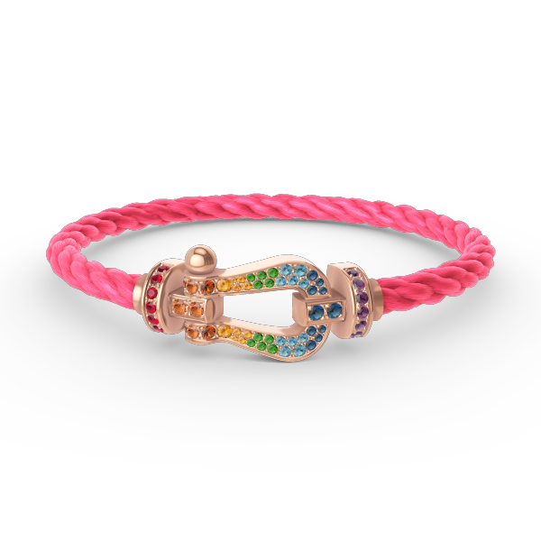[Lunabriance]FORCE LARGE HORSESHOE  COLORED DIAMOND BRACELET ROSE GOLD