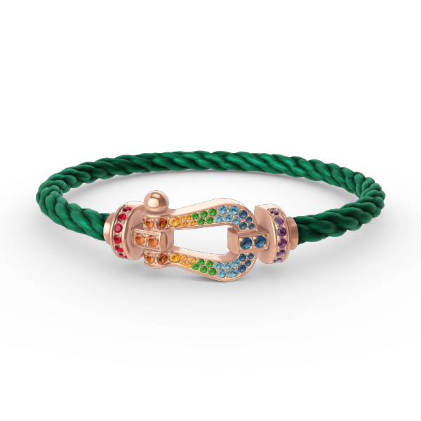 [Lunabriance]FORCE LARGE HORSESHOE  COLORED DIAMOND BRACELET ROSE GOLD